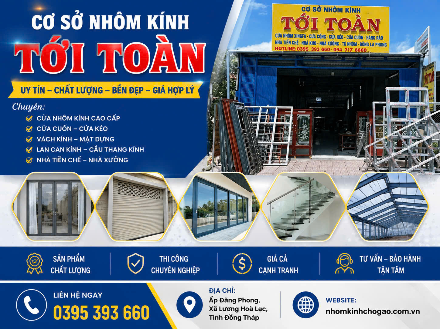 cửa nhôm kính Tiền Giang