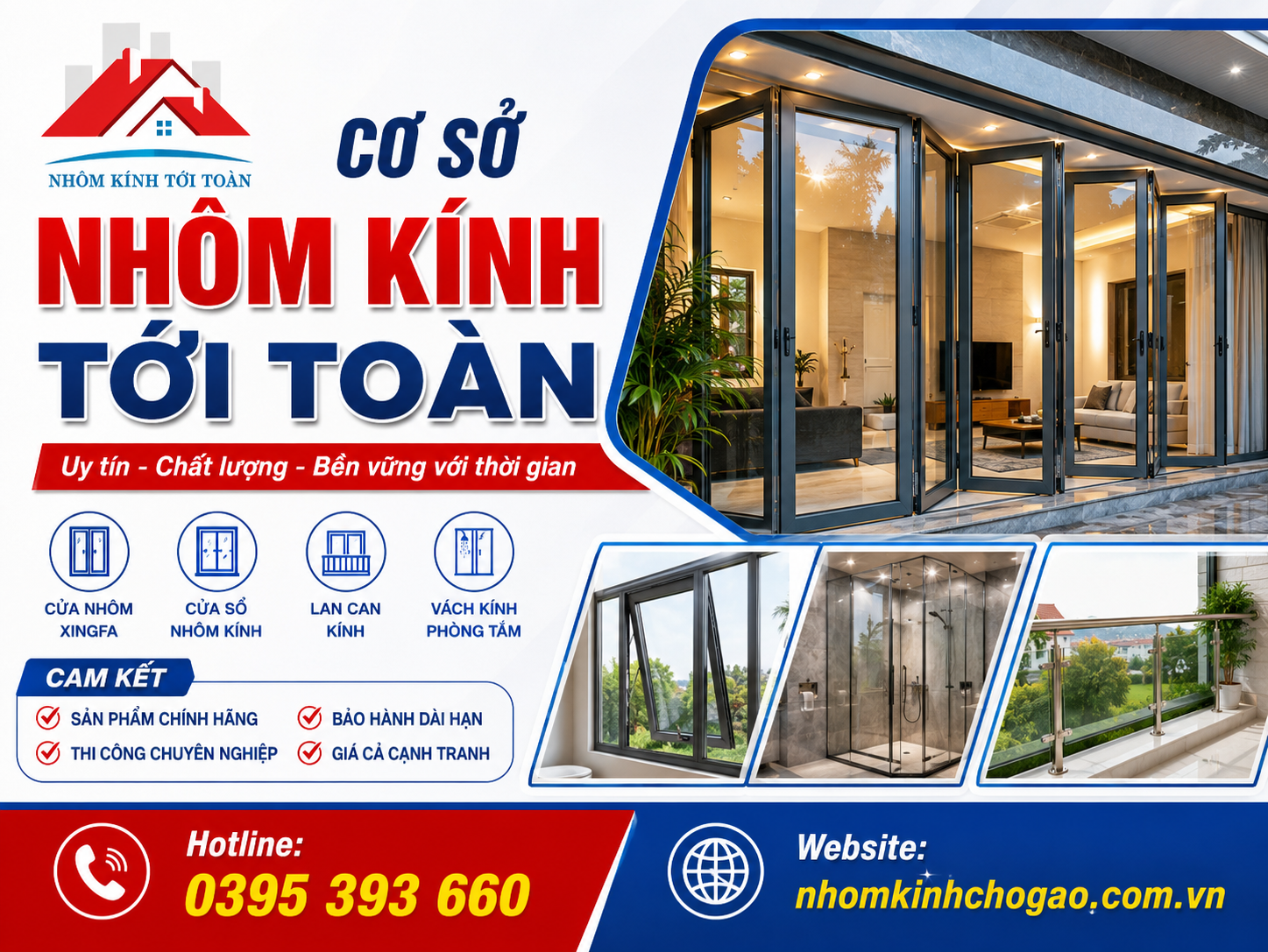 cửa hàng nhôm kính uy tín tại Đồng Tháp